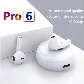 ΝΈΑ Αρχική Αέρα Pro 6 TWS Ασύρματα Ακουστικά Fone Bluetooth Ακουστικά Μικρόφωνο Λοβό Στο Αυτί Ακουστικά Earbuds αθλητική Κάσκα Για το Xiaomi