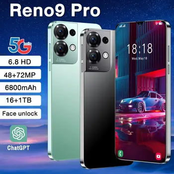 Καθολική Έκδοση Reno9 Pro Smartphone 5G Android 6.8 ίντσας HD σε Πλήρη Οθόνη 16GB+1TB Κινητά Τηλέφωνα, δύο Κάρτες SIM Κινητό Τηλέφωνο ολοκαίνουργιο