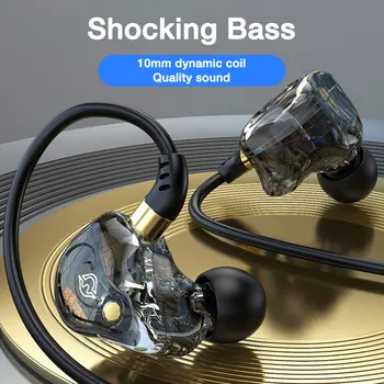 EARDECO Ενσύρματα Ακουστικά με Mic Ακουστικών 3.5 mm Τύπος C Καλωδίων Ακουστικών Ακουστικό Μπάσο Στερεοφωνικά Ακουστικά μείωσης Θορύβου Αθλητισμού Γαντζάκι