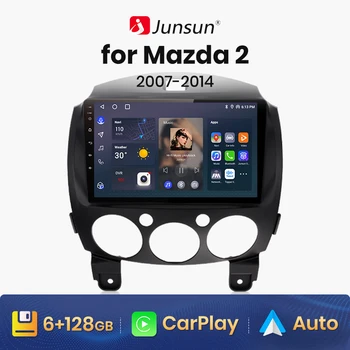 Junsun V1 AI Φωνή Ασύρματο CarPlay Αρρενωπό Αυτόματο Ραδιόφωνο αυτοκινήτων για τη MAZDA 2 Mazda2 2007-2014 4G Πολυμέσων Αυτοκινήτων ΠΣΤ 2 din autoradio