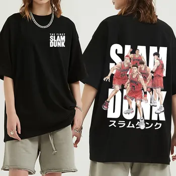 Ιαπωνικά Anime Sakuragi Hanamichi Kaede Rukawa T-shirt Manga Το Πρώτο Κάρφωμα T-Shirt Ανδρών Γυναικών Περιστασιακό Κοντό Μανίκι T-πουκάμισα