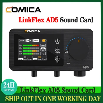 Comica LinkFlex AD5 Κάρτα Ήχου Χαρακτηριστικό γνώρισμα-συσκευασμένο Audio Interface για Ηχογράφηση/Podcasting/συνεχούς Ροής για τον Κιθαρίστα/Τραγουδιστή/Podcast