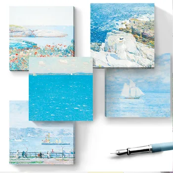 Το σημειωματάριο (notepad) Μπλε Ωκεανού Ζωγραφική Memo Pad Όχι κολλώδης Decal DIY Scrapbooking Σημείωση Ημερολόγιο Χαρτικών Γραφείου Σχολικά είδη