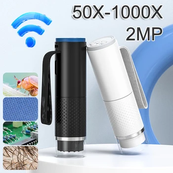 Φορητό WiFi Ψηφιακό Μικροσκόπιο 50X-1000X 2MP USB Ασύρματη Ηλεκτρονική Μικροσκόπια για το Android, iOS, PC Κάμερα Ζουμ Μεγεθυντικός φακός