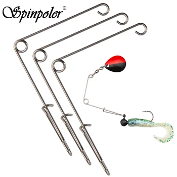 Spinpoler Spinnerbait Βραχίονα Rubber Jig Ανοξείδωτο Καλώδιο Στροφέων DIY Θελγήτρου Αλιείας Αιφνιδιαστικό Συνδετήρα Θελγήτρου Αλιείας Αξεσουάρ 50pcs/Πακέτο