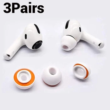 3 Ζεύγη για τη Apple AirPods Pro 2 Αφρού Μνήμης Αυτί Συμβουλές Σιλικόνης Μαξιλαριών Αυτιών Αντικατάστασης Ακουστικών Ακουστικά Earbuds Αυτιών Βουλωμάτων Καπ