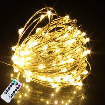5M 10M 20M Φώτα Νεράιδα Καλωδίων Χαλκού Φω'των σειράς των ΟΔΗΓΉΣΕΩΝ Με τον τηλεχειρισμό Για το Garland Χριστουγεννιάτικο Δέντρο Διακόσμηση Αίθουσα του Γάμου