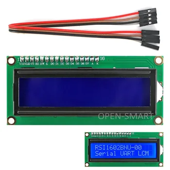 Το μπλε Backlight I2C / IIC LCD 1602 Ενότητα Επίδειξης με Καλώδιο 4Pin για Arduino