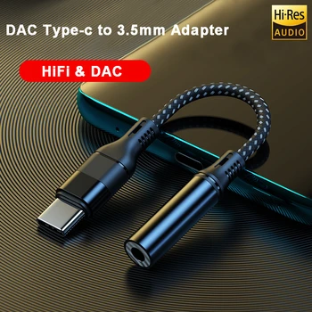 HIFI DAC Ενισχυτής Ακουστικών USB Type C για το Ακουστικό Jack 3.5 mm προσαρμογέα Ήχου Ψηφιακό Αποκωδικοποιητή AUX Μετατροπέα για τη SAMSUNG S20 S21+