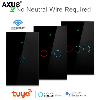 AXUS Tuya Smart Switch Ασύρματο Μακρινό Τοίχο WiFi Διακόπτη Ελέγχου Φωνής Αισθητήρα Αφής Διακόπτες για το Φως της Alexa, Google Σπίτι 1/2/3 Συμμορία