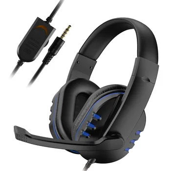 Ακουστικά 3.5 mm συνδεμένο με καλώδιο Ακουστικά Gaming Ακουστικά Μουσική Για PS4 Play Station 4 PC Παιχνίδι Chat υπολογιστή Με Μικρόφωνο