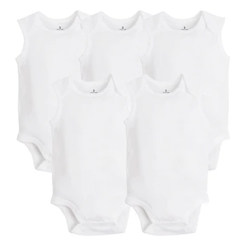 5/10 PCS/LOT Νεογέννητο Μωρό Ρούχα 2023 καλοκαίρι Μωρό Αγόρι Κορίτσι Ρούχα Από 100% Βαμβάκι Λευκά Παιδιά Βρέφους Bebe Στολές & Φόρμες
