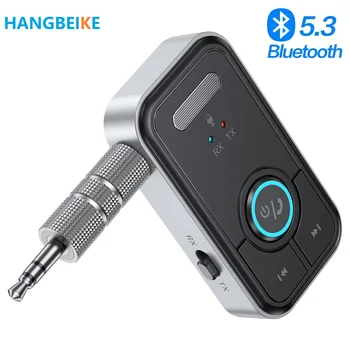 Bluetooth 5.3 AUX Bluetooth Audio Adapter 3.5 mm Jack 2-σε-1 συσκευή αποστολής Σημάτων Δεκτών για Ενσύρματα Ακουστικά Ηχεία της ΤΗΛΕΌΡΑΣΗΣ, Φορέας αυτοκινήτων MP3