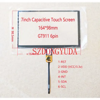 Το νέο Touchpad 7 Ίντσας 6Pin GT911 Τσιπ 164*99 Για τη Ναυσιπλοΐα Αυτοκινήτων Χωρητική Οθόνη Αφής Digitizer 164mm*99mm