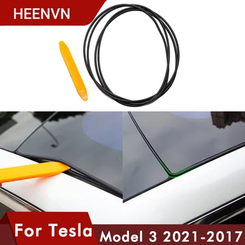 Heenvn 3 Αυτοκινήτων wind Noise Reduction Kit Ήσυχη Εξάρτηση Σφραγίδων Για το Tesla Model 3 2021 Αξεσουάρ Φεγγίτη Γυαλί Σφραγίζοντας Λουρίδα Τρεις