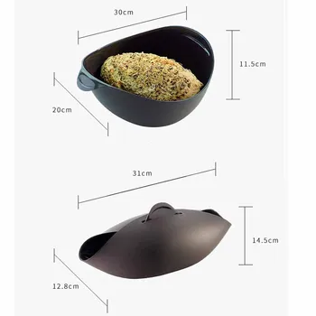 Φυτικό Ατμόπλοιο μικροκυμάτων Ομελέτα Maker Λαθροθήρας Ψάρι Φούρνου Roaster Cloche το Ψωμί Baker BPA Ελεύθερο Κύπελλων Σιλικόνης Μαγειρεύοντας Εργαλείο