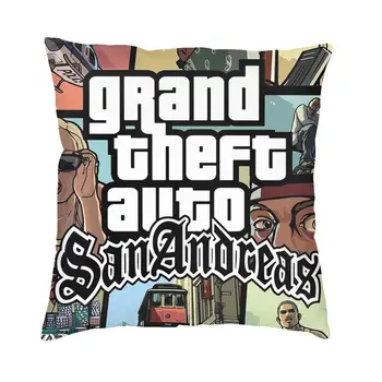 Το Grand Theft Auto San Andreas μαξιλαροθήκη τη Διακόσμηση καθιστικών Nordic GTA V Παιχνίδι Μαξιλάρια για τον Καναπέ Πλατεία Μαξιλαροθήκη