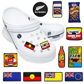 1pcs Αυστραλιανή Σειρά Ιθαγενείς Παπουτσιών PVC Γοητεύει Αξεσουάρ Διακόσμηση Παπούτσι Πόρπες Αξεσουάρ Ταιριάζει Ζώνες Βραχιόλια Croc JIBZ