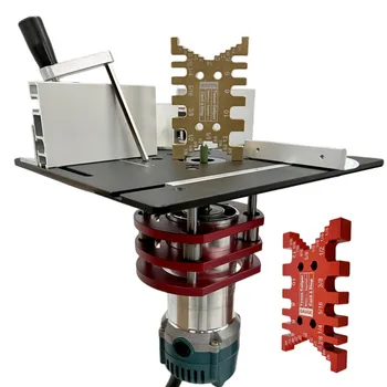 Ξυλουργική Router Σύστημα Ανελκυστήρων και Αργιλίου Τοπ Πιάτο για 65mm Διάμετρος Μηχανές Πάγκο Trimmer Μηχανή Χάραξης DIY Εργαλεία