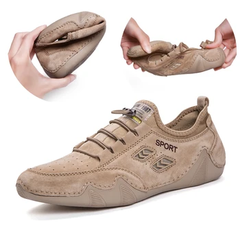 Περιστασιακά Παπούτσια Των Ανδρών Δέρματος Σουέτ Αγελάδων Σχεδιαστής Μόδας Ιταλικά Παπούτσια Μοκασίνια Αναπνεύσιμο Για Άνδρες Οδήγησης Παπουτσιών Zapatos Hombre