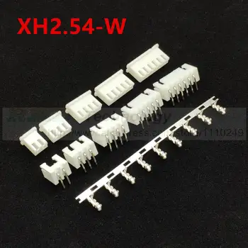 50sets/lot XH2.54-2 - 12W XH2.54 2.54 mm συνδετήρας,Θηλυκό κατοικία + αρσενικό σωστής γωνίας ΚΑΡΦΙΤΣΏΝ Επιγραφή + Terminal, 2.54 mm 2 3 - 12 καρφίτσες