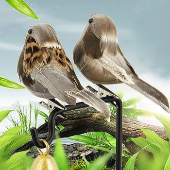 1pc Προσομοίωση Πουλί Δημιουργικό ταλέντο Αφρού Σγουρά Φτερό Τεχνητή Πουλιά Με το Συνδετήρα Κήπος Διακόσμηση Σπίτι Διακόσμηση