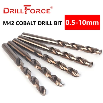 Drillforce Εργαλεία M42 Τρυπάνι Κοβαλτίου Σύνολο Bit,HSS-CO Τρυπάνι Σετ 0.5-10MM, για Διάτρηση σε Χάλυβα, χυτοσίδηρο & Ανοξείδωτο Χάλυβα