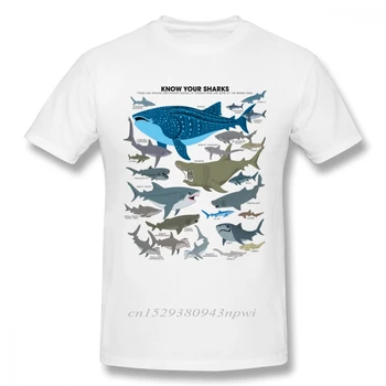 Θαλάσσιων Οργανισμών Καρχαρίες T Shirt Για Τον Άνθρωπο Vintage Στυλ Κοντό Μανίκι Βαμβακιού Με Το Μεγάλο Μέγεθος Camiseta Μπλουζάκι