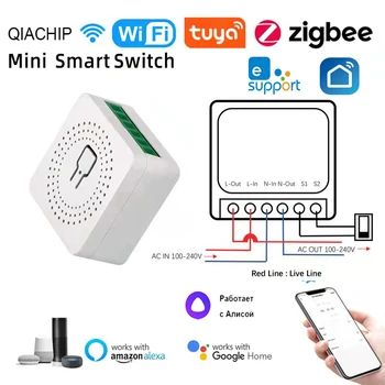 Tuya Wifi Zigbee Έξυπνο Διακόπτη 16A Mini DIY Διακόπτες για το Φως 2 Smart Home με Tuya Έξυπνη Ζωή EweLink Alexa Αλίκη Google το Σπίτι