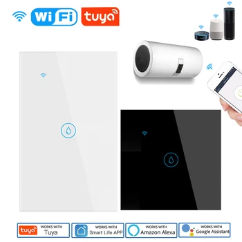 Θερμοσίφωνα Διακόπτες της ΕΕ/του UK/των ΗΠΑ/Βραζιλία Πρότυπα Luxuray Γυαλί Φωνή Επιτροπή Αφής Χρονόμετρο Alexa, Google εγχώριου Wifi Αισθητήρα Smart Switch