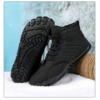 Οι άνδρες χωρίς παπούτσια Μπότες για το 2023 Δύο Αδιάβροχες Μπότες Χιονιού Υπαίθριων Παπουτσιών Περπατήματος Θερμή Γούνα Αστράγαλο Παπούτσια Ελεύθερου χρόνου Μη-slip Μεγάλο Μέγεθος 47