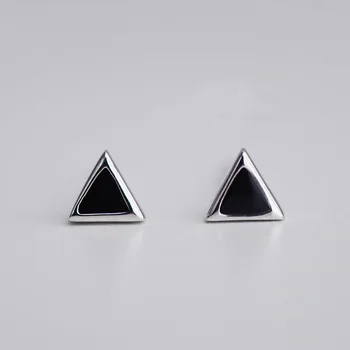 925 εξαιρετικά Ασημένια Σταγόνα Τρίγωνο Stud Σκουλαρίκια Για τις Γυναίκες Casual Στυλ Κορίτσι Earings Προσωπικότητα Εξαιρετικό ασήμι-κοσμήματα
