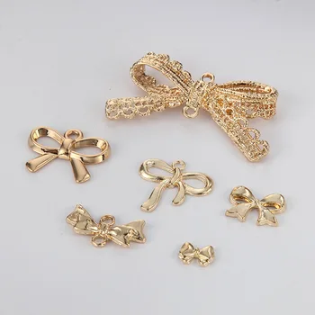 10pcs Τόξο Κόμπο Γοητεύει KC Χρυσό Καλυμμένο Κρεμαστών κοσμημάτων Μόδας για DIY Κοσμήματα Κολιέ, Βραχιόλι, Σκουλαρίκια Τέχνες Accessoies