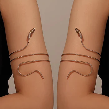 Προσωπικότητα Φίδι Σπειροειδή Βραχίονα Σφαλιάρα Βραχιόλι Διευθετήσιμη Armband Ζώο Βραχιόλι Βραχιόλι Γυναικών Απλή Punk Άνοιγμα Δώρων Κοσμήματος