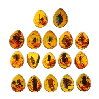 Τα ζώα Κεχριμπάρι Πεταλούδα Έντομα Πέτρα Κολιέ Κρεμαστό κόσμημα Πολύτιμων λίθων για Κοσμήματα DIY