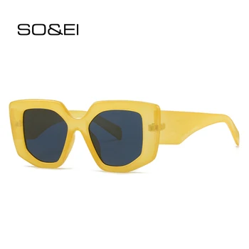 ΈΤΣΙ&EI Μόδας Πολύγωνο Πλατεία Γυναικών Καραμελών Χρώματος γυαλιά Ηλίου Αποχρώσεις UV400 Ρετρό Τάσεις Ανδρών Κίτρινο Πράσινο Ήλιο Γυαλιά
