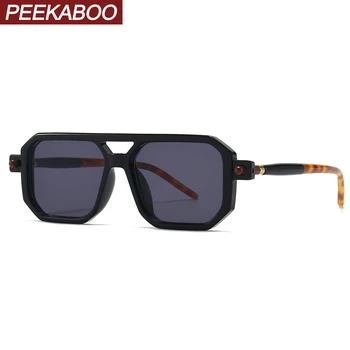Peekaboo γυαλιά ηλίου μόδας πλατεία άντρες καφετιά leopard κυρίες γυαλιά ηλίου uv400 μαύρο αρσενικό καλοκαίρι στυλ 2022 καυτό πωλώντας θηλυκό