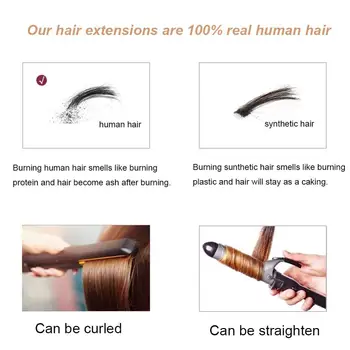 Ugeat U Άκρη Επέκτασης Τρίχας Ανθρώπινα Μαλλιών 1g/s Nail U Συμβουλή Τρίχας Για τις Γυναίκες 14-24