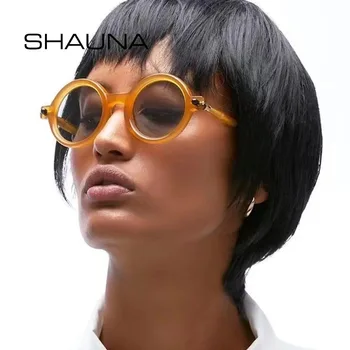 Η ΣΌΝΑ Μόδας Διπλό Χρώματα Γυναίκες Στρογγυλά γυαλιά Ηλίου Ρετρό Άνδρες Αντι-Μπλε Ελαφριά Υπολογιστή Πλαίσια Γυαλιών
