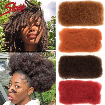 Κομψή Afro Kinky Μαζική Ανθρώπινη βαφή Μαλλιών της Remy Βραζιλιάνες Επεκτάσεις Τρίχας Για Πλέξιμο 50g/Pc Φυσικό Δέσμες Πλεξούδες Μαλλιά Υφάδι