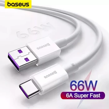 Baseus USB 6A C Καλώδιο Τύπου C Καλώδιο για Huawei P40 P40 Pro Mate40 66W Γρήγορη Φόρτιση USB C Καλώδιο Φόρτισης του Τηλεφώνου Τύπος C Καλώδιο Καλωδίων Σκοινιού