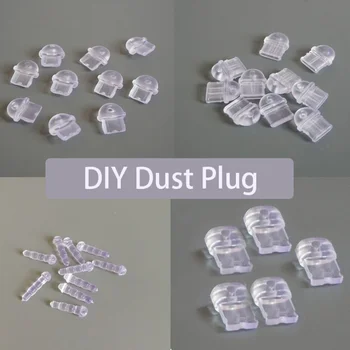 10PCS DIY Αντι Σκόνη Plug Διαφανής Θύρα Φόρτισης Βούλωμα Σκόνης για iPhone Android Τύπος C Συνδέστε το Πώμα Προστασίας Καπ Τηλέφωνο Κρεμαστό κόσμημα