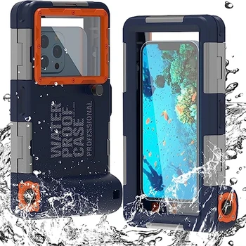 Ενημέρωση Ακραία Αδιάβροχη Υποβρύχια Κατάδυσης κολυμπά με Αναπνευτήρα Τηλεφωνική Περίπτωση Για το iPhone 14 Pro 13 Για Samsung S23 Εξαιρετικά A13 A14 50Ft/15M