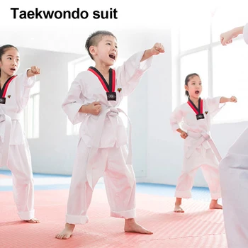 Τα παιδιά Ενηλίκων Taekwondo Dobok Ρούχα Στολή Καράτε Taekwondo Στολή Καράτε Ρούχα protecciones equipo de taekwondo luvas