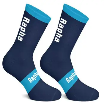 Το 2021 η Νέα Rafa Ποδήλατο κάλτσες Χρώματος 4 Λωρίδων Κάλτσες Ανακύκλωσης Άνδρες και Γυναίκες Wearproof Ποδήλατο Δρόμου Κάλτσες Συμπίεσης Ναυτικό μπλε