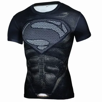 Ανδρικά Running T-shirt Συμπίεσης Κοντό Μανίκι Tshirt Γρήγορη Ξηρό Κατάρτιση Ικανότητας Ιματισμού Αρσενικό Κορυφές Γυμναστήριο Κολάν Αθλητικό T Shirt Men