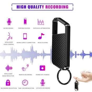 Μίνι συσκευή Υπαγόρευσης Μείωση Θορύβου Smart Audio Recorder 32GB USB Φωνή Ενεργοποιηθεί Εγγραφής Στυλό Μπρελόκ Ψηφιακή συσκευή Εγγραφής Φωνής MP3
