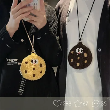 Ιαπωνικό Χαριτωμένο Λαιμό Κρέμεται Τσάντα Κλειδί Πορτοφόλι Νομισμάτων Κορίτσια Κινουμένων Σχεδίων Δημιουργικότητα Cookie Βελούδου Τσάντα Ώμου Τσάντα Crossbody Για Τις Γυναίκες