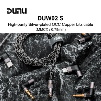DUNU DUW-02S DUW02S Αναβαθμιστεί Ακουστικό Καλώδιο Υψηλής καθαρότητας επαργυρωμένο Χαλκό OCC Litz Καλωδίων για DK2001