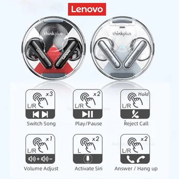 Αρχικό Lenovo Lp10 Ασύρματη Κάσκα Bluetooth Με Διπλή Μείωση Θορύβου Μικρόφωνα Enc Tws Ελέγχου Αφής